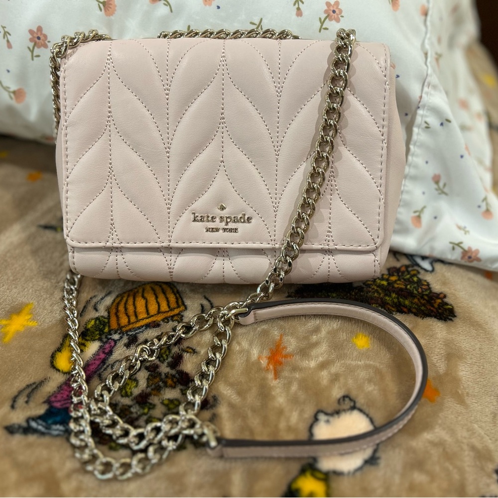 Kate Spade Pink Quilted Chain Bag
